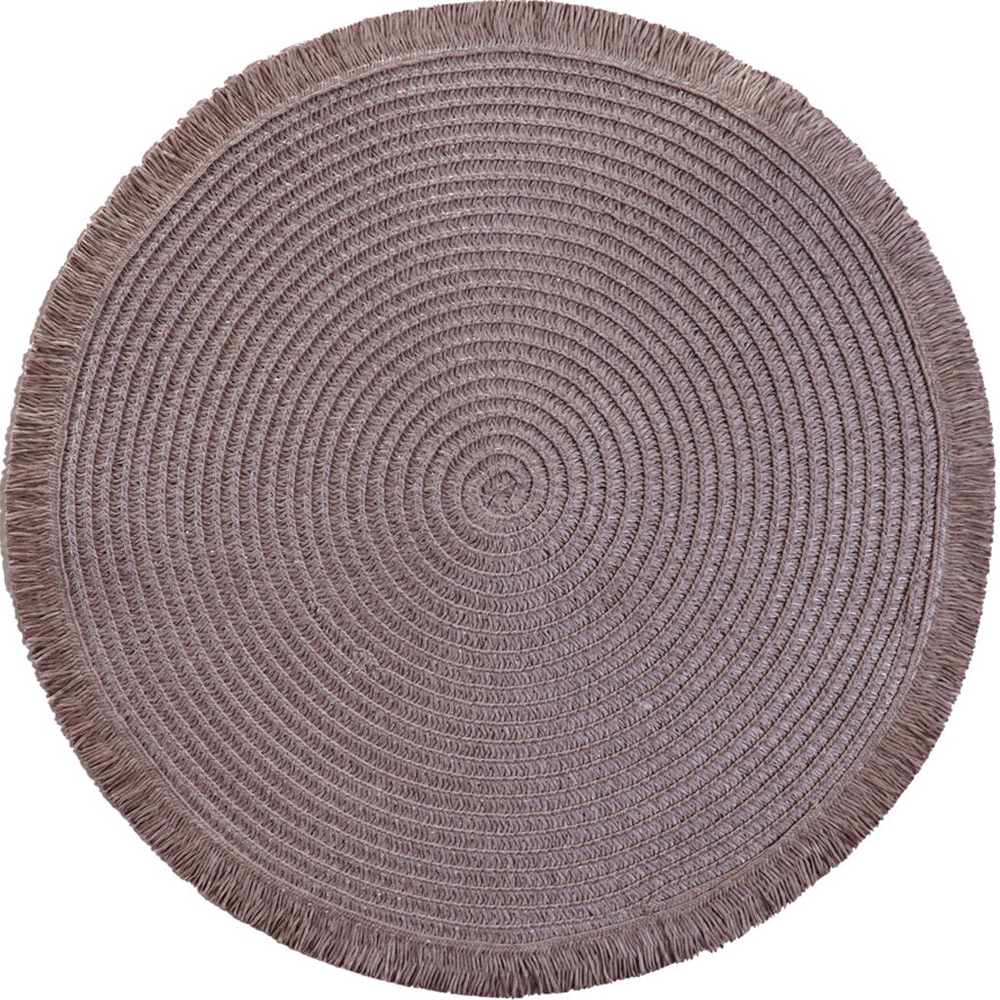 Lugar Americano Redondo Franja 38cm Mauve Lugar Americano Redondo Franja 38cm Mauve