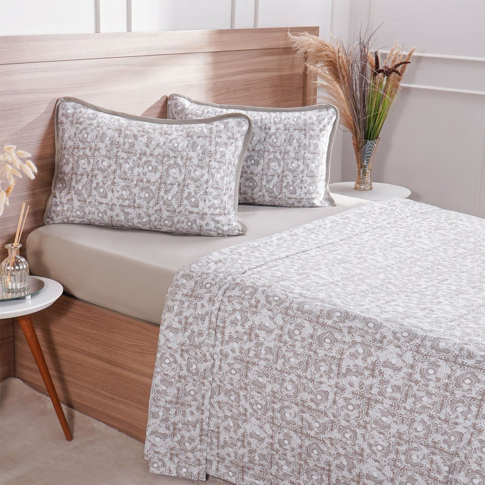 Jogo de Cama Casal 4 Pçs Malha Premium 145g/m² 100% Algodão 138x188x30cm Jogo de Cama Casal 4 Pçs Malha Premium 145g/m² 100% Algodão 138x188x30cm