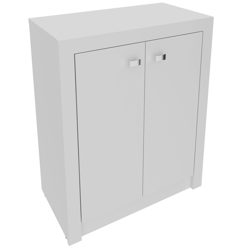 Armário para Escritório Multiuso Baixo 2 Portas Branco Armário para Escritório Multiuso Baixo 2 Portas Branco