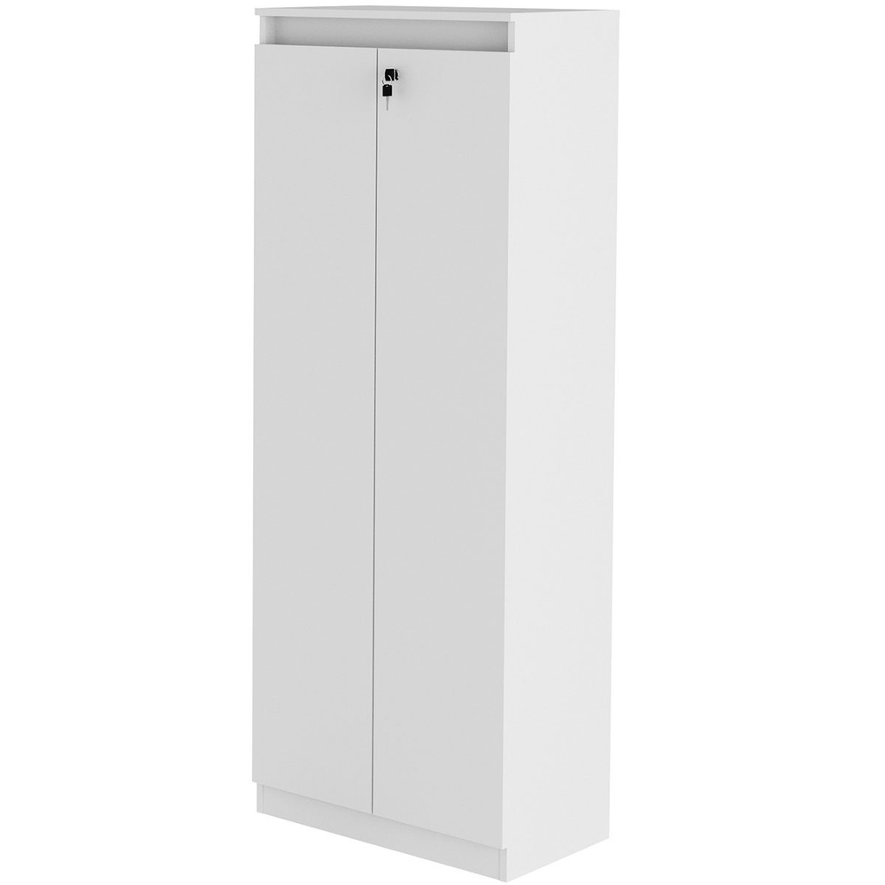 Armário Alto para Escritório 2 portas com Chave Branco Armário Alto para Escritório 2 portas com Chave Branco