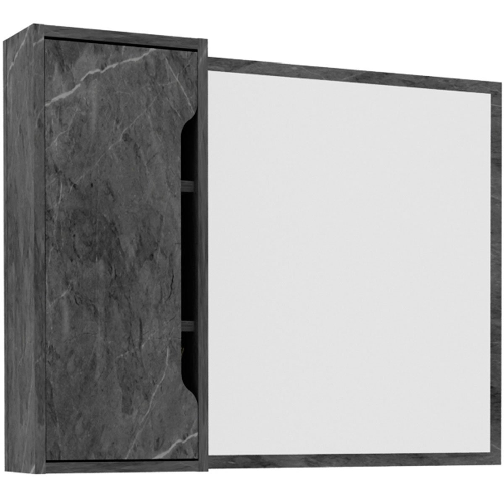 Espelheira para Banheiro 80 cm com 1 Porta Mármore Lunar Espelheira para Banheiro 80 cm com 1 Porta Mármore Lunar