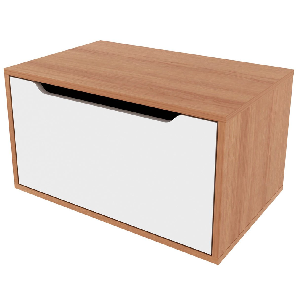 Gabinete de Banheiro 60 cm com 1 Porta Basculante Amendôa/Branco Gabinete de Banheiro 60 cm com 1 Porta Basculante Amendôa/Branco