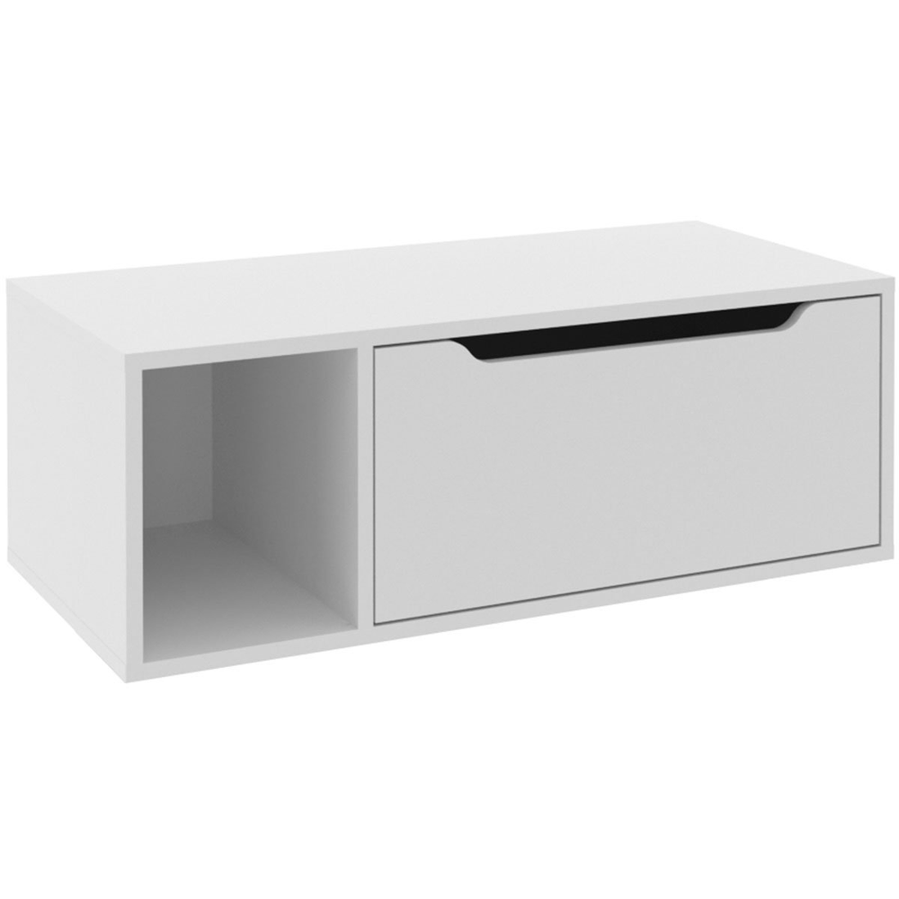 Gabinete de Banheiro 80 cm com 1 Porta e Nicho Branco Gabinete de Banheiro 80 cm com 1 Porta e Nicho Branco