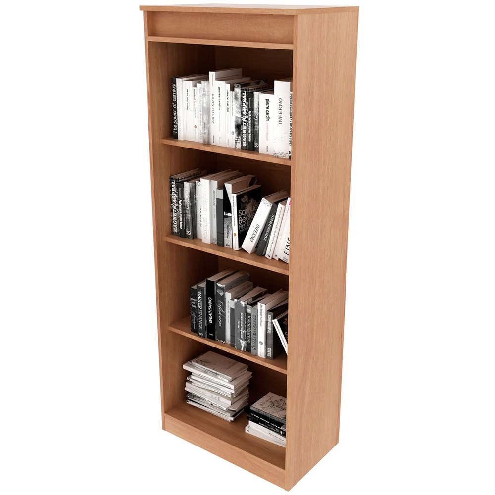 Estante Armário Alta Livreiro Multiuso Office 4 Prateleiras Amêndoa Estante Armário Alta Livreiro Multiuso Office 4 Prateleiras Amêndoa