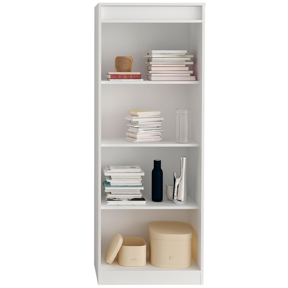 Estante Armário Alta Livreiro Multiuso Office 4 Prateleiras Branco Estante Armário Alta Livreiro Multiuso Office 4 Prateleiras Branco