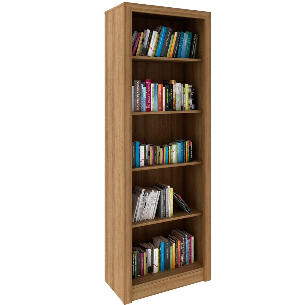 Estante Armário Alta Livreiro Multiuso Office 5 Prateleiras Amêndoa Estante Armário Alta Livreiro Multiuso Office 5 Prateleiras Amêndoa