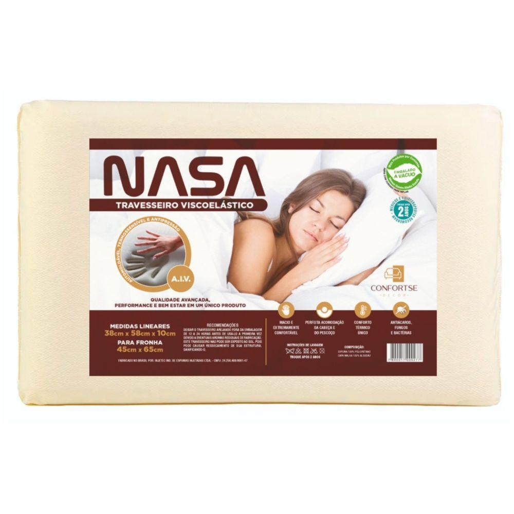 Travesseiros NASA Viscoelástico Baixo 58x38 cm Travesseiros NASA Viscoelástico Baixo 58x38 cm