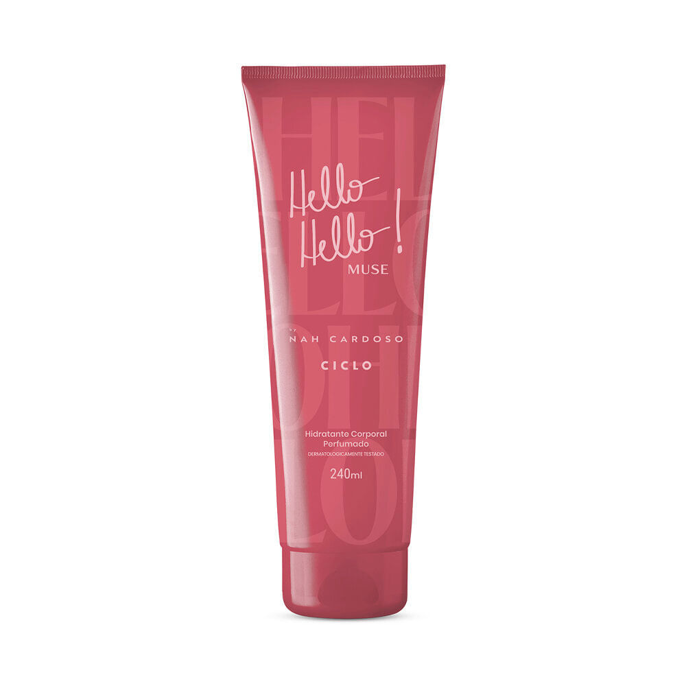 Hidratante corporal feminino hello hello muse ciclo by nah cardoso 240ml Hidratante corporal feminino hello hello muse ciclo by nah cardoso 240ml