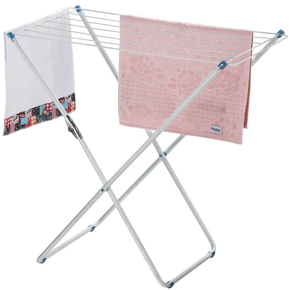 Varal de Roupa de Chão sem Abas 82cm Varalzinho de Piso Dobrável Branco Standard Utimil Varal de Roupa de Chão sem Abas 82cm Varalzinho de Piso Dobrável Branco Standard Utimil