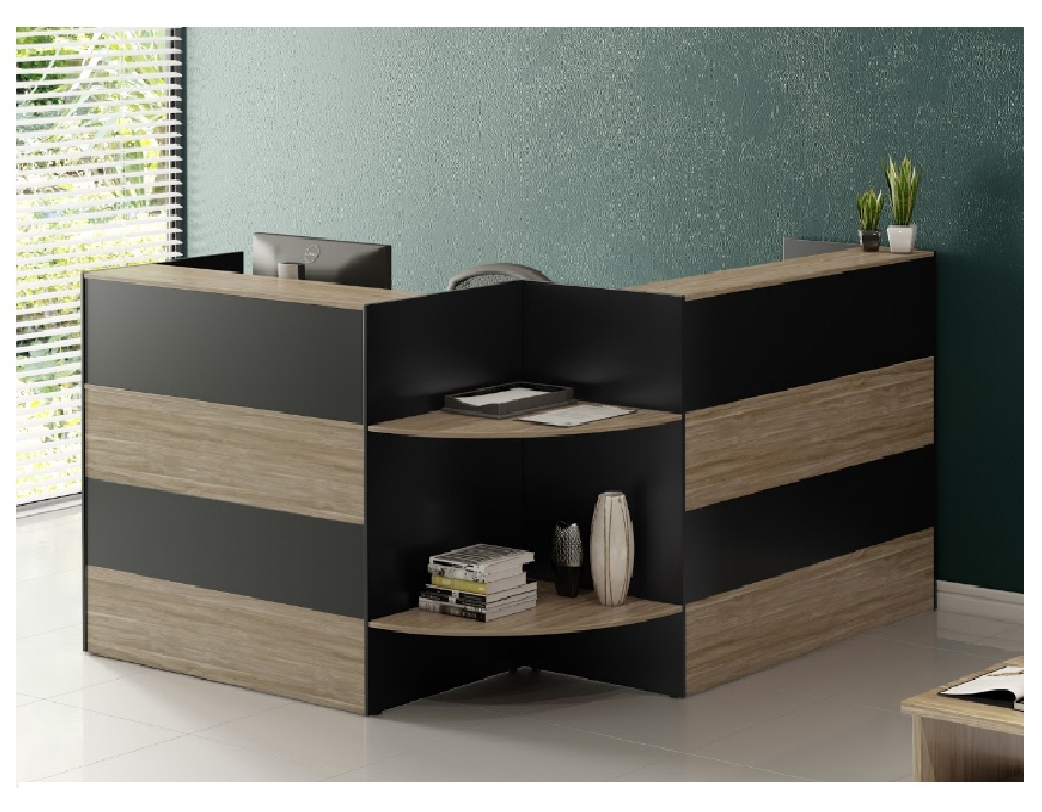 Balcão Atendimento Web15 1,50 x 1,50 Calvi / Preto Balcão Atendimento Web15 1,50 x 1,50 Calvi / Preto