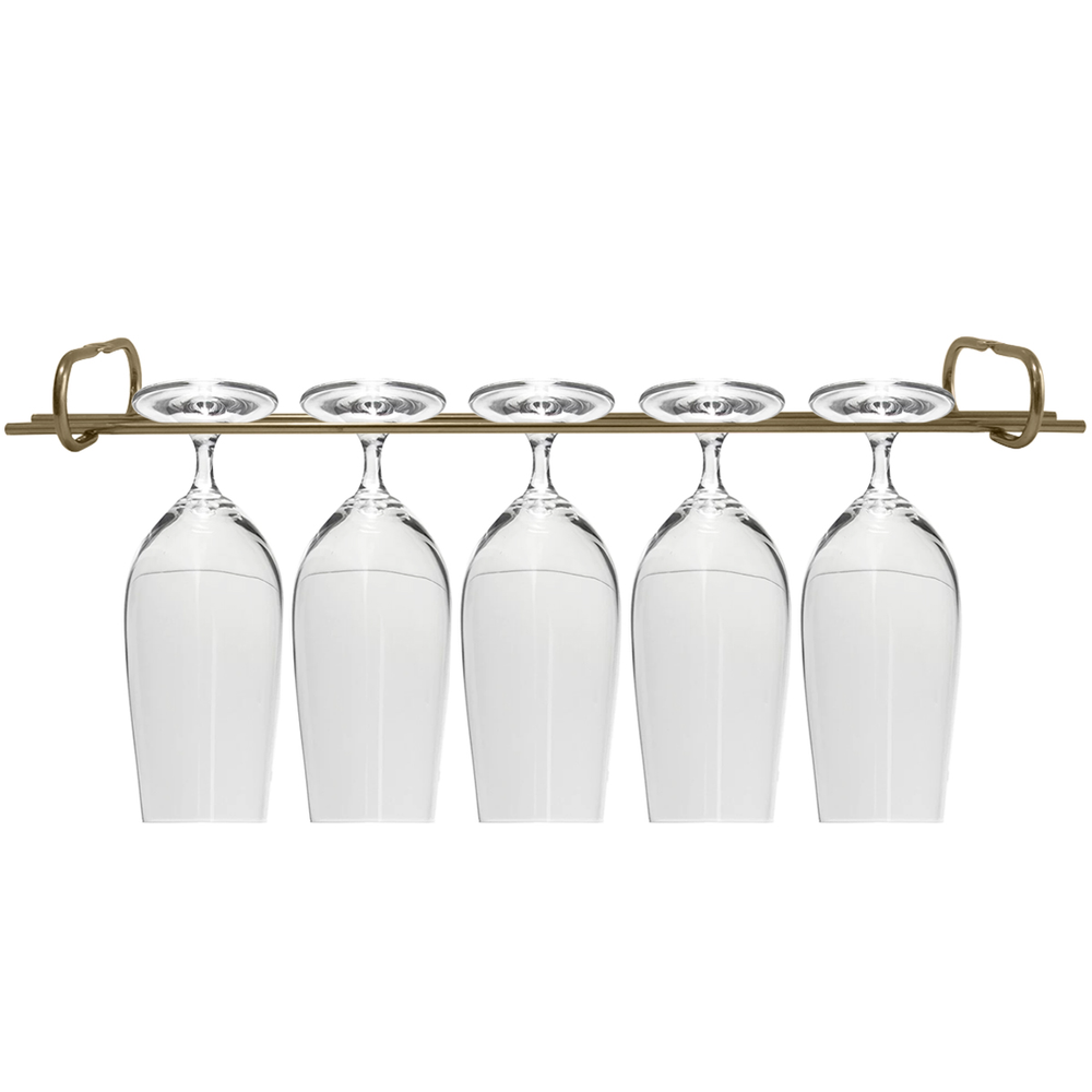 Suporte Para Pendurar Taças 42cm Organizador Porta Taças Suspenso Dourado Suporte Para Pendurar Taças 42cm Organizador Porta Taças Suspenso Dourado