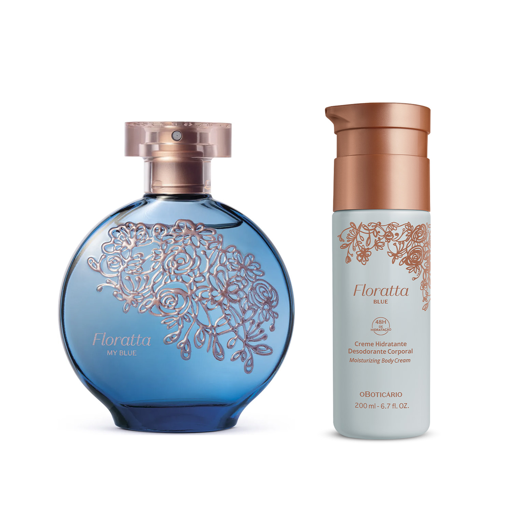 Combo Floratta: My Blue Desodorante Colônia 75ml + Creme Hidratante Desodorante Corporal 200ml Combo Floratta: My Blue Desodorante Colônia 75ml + Creme Hidratante Desodorante Corporal 200ml