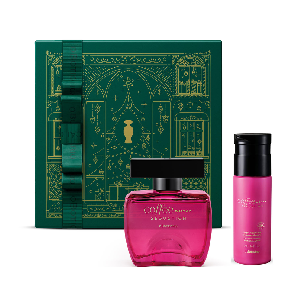 Combo Presente Natal Coffee Woman Seduction: Desodorante Colônia 100ml + Loção Corporal 200ml + Caixa Presenteável Combo Presente Natal Coffee Woman Seduction: Desodorante Colônia 100ml + Loção Corporal 200ml + Caixa Presenteável
