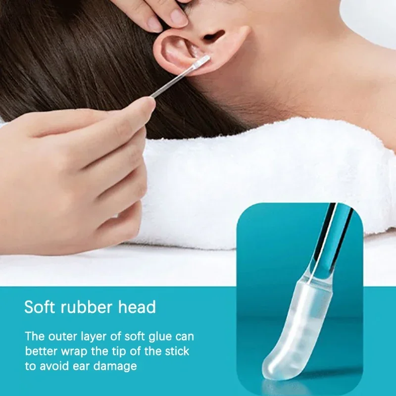 24Pcs Disposable Silicone Ear Wax Remover Tool, Adhesive Earpick for Safe & Hygienic Cleaning, Painless, Portable Ear Care Kit