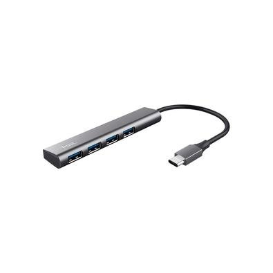 Hub Trust Halyx, 4 Portas USB 3.2, Compacto, Conexão USB-C, de Alumínio - 24948 Hub Trust Halyx, 4 Portas USB 3.2, Compacto, Conexão USB-C, de Alumínio - 24948