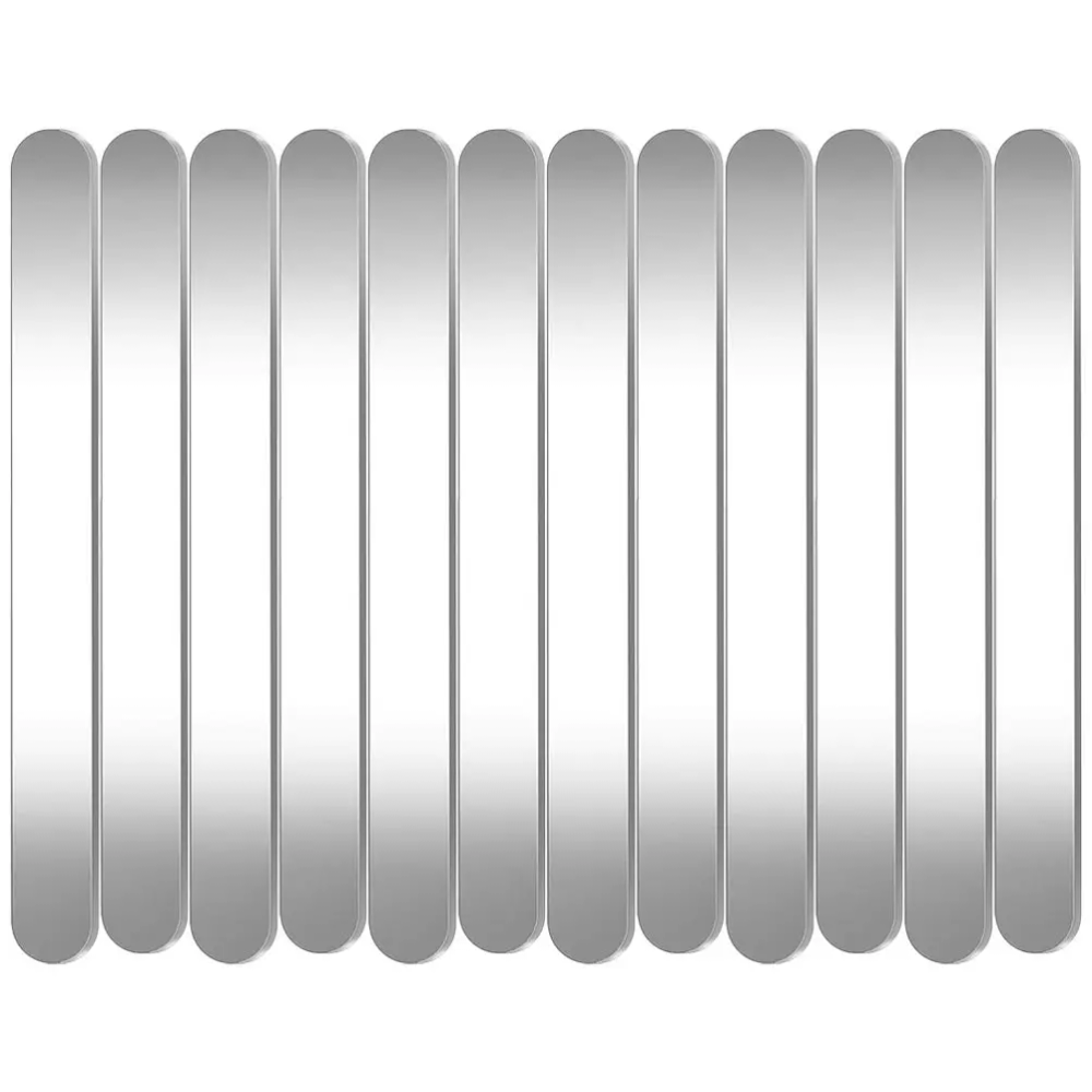 12Pcs Stainless Steel Bracelet Blanks Mirror Polished DIY Open Bangle Making Strip Anti Rust Jewelry Supplies for Handcrafts