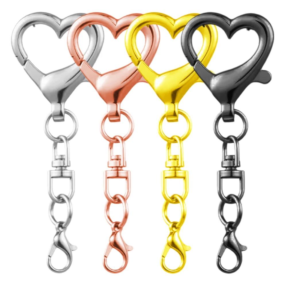 5/15/30Pcs Heart Shaped Swivel Clasp Spring Hanging Lobster Claw Snap Hook Clip Key Chains Findings for DIY Jewelry Making Craft 5/15/30Pcs Heart Shaped Swivel Clasp Spring Hanging Lobster Claw Snap Hook Clip Key Chains Findings for DIY Jewelry Making Craft