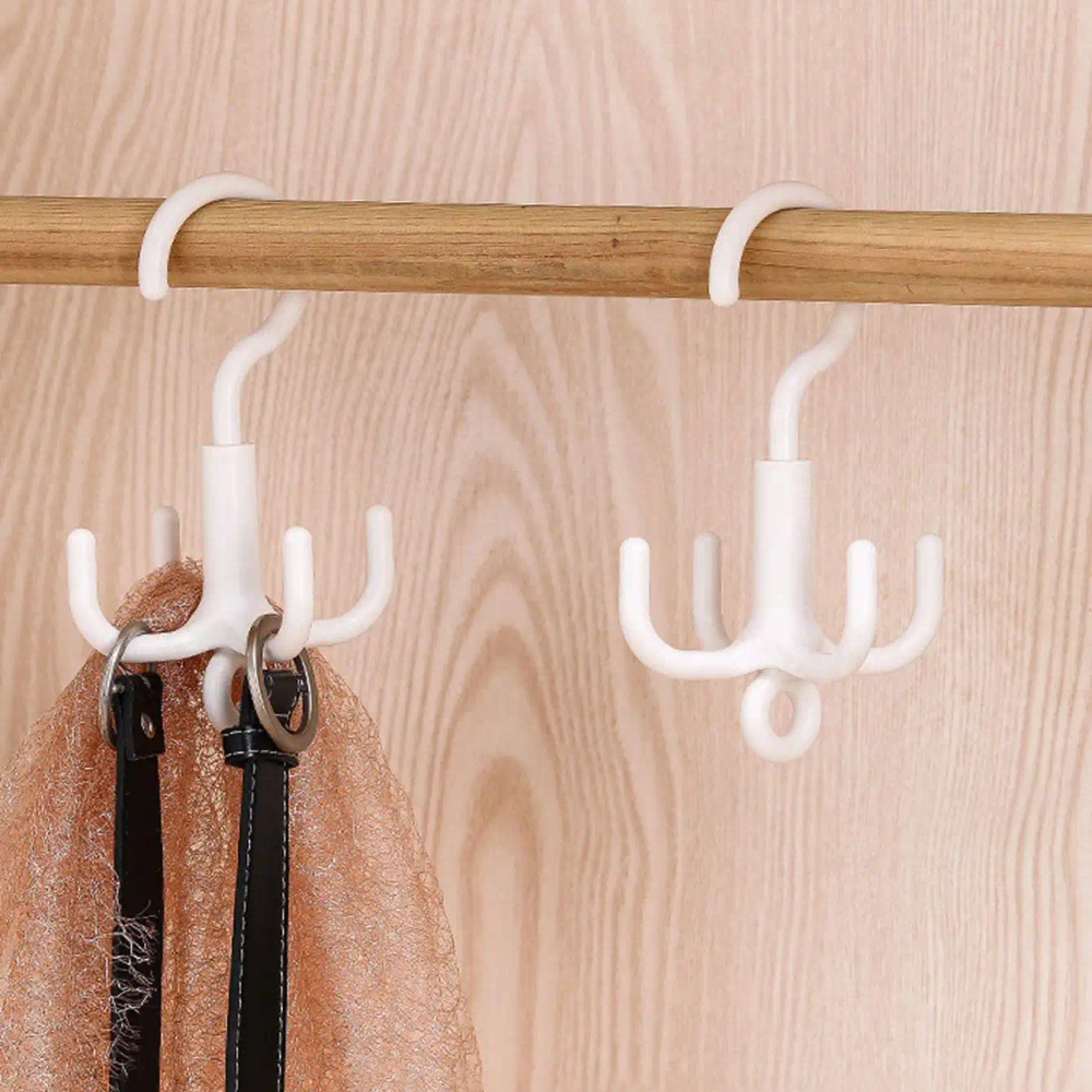 5-Prong Rotating Hanger For Belts Ties Scarves Bags Shoes Clothes Organization 5-Prong Rotating Hanger For Belts Ties Scarves Bags Shoes Clothes Organization