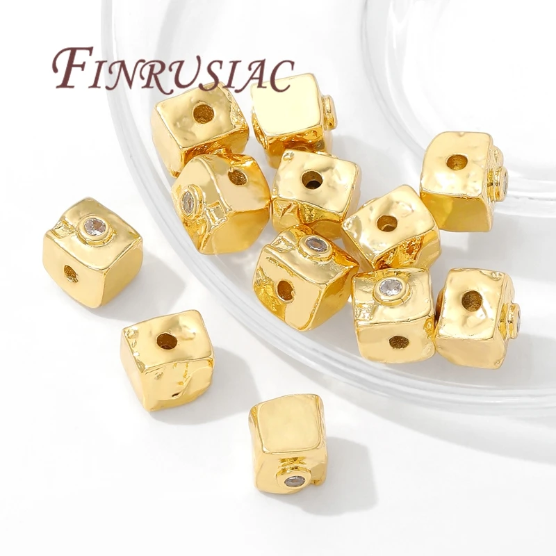 8mm Square Spacer Beads 18K Gold Plated Bracelets Beads,Separator For Beads,Necklace Jewelry Accessories 8mm Square Spacer Beads 18K Gold Plated Bracelets Beads,Separator For Beads,Necklace Jewelry Accessories