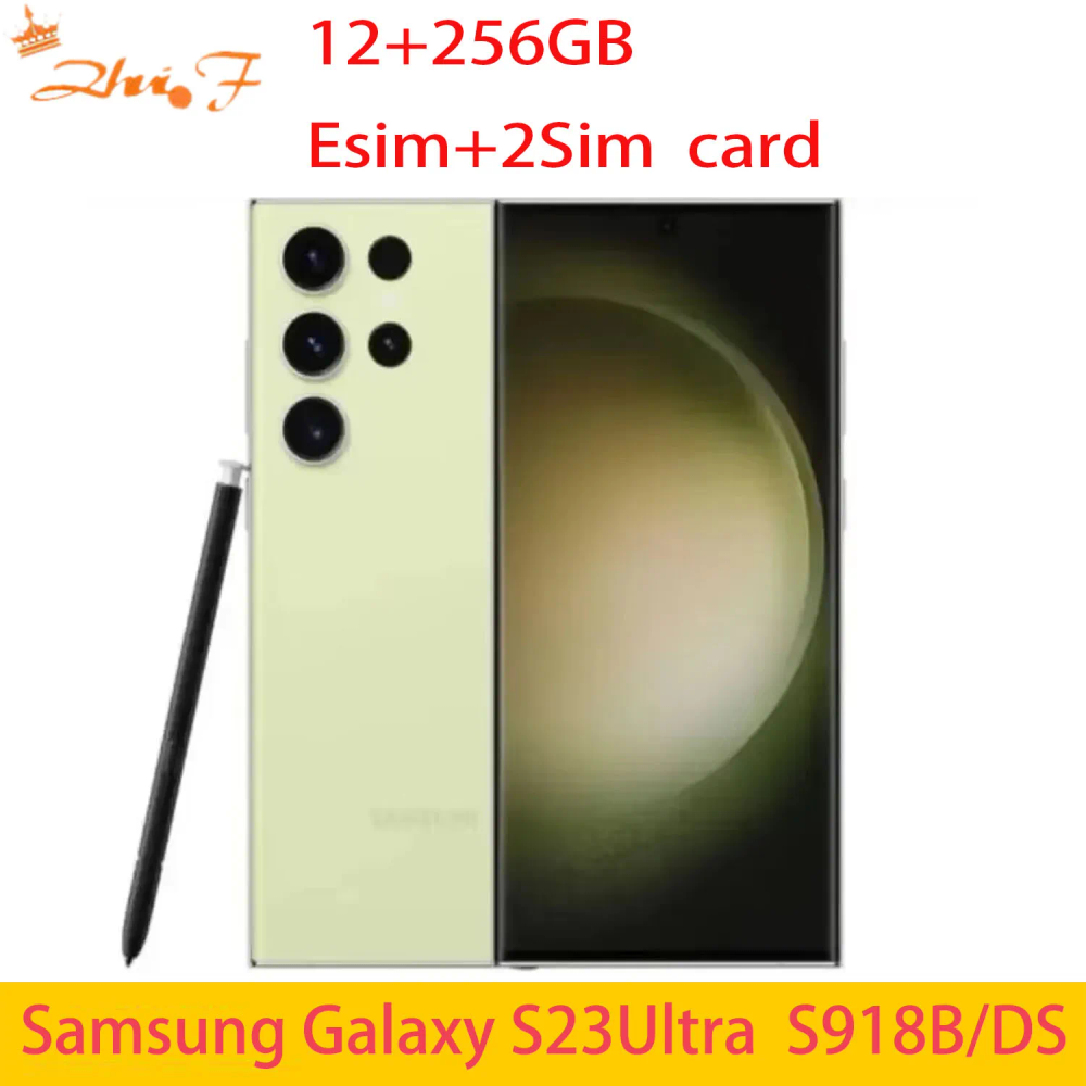 Samsung Galaxy S23 Ultra 5G S918B S918B/DS Dual card 6.8" ROM 256/512GB RAM 8/12GB Snapdragon NFC Original Android Cell Phone