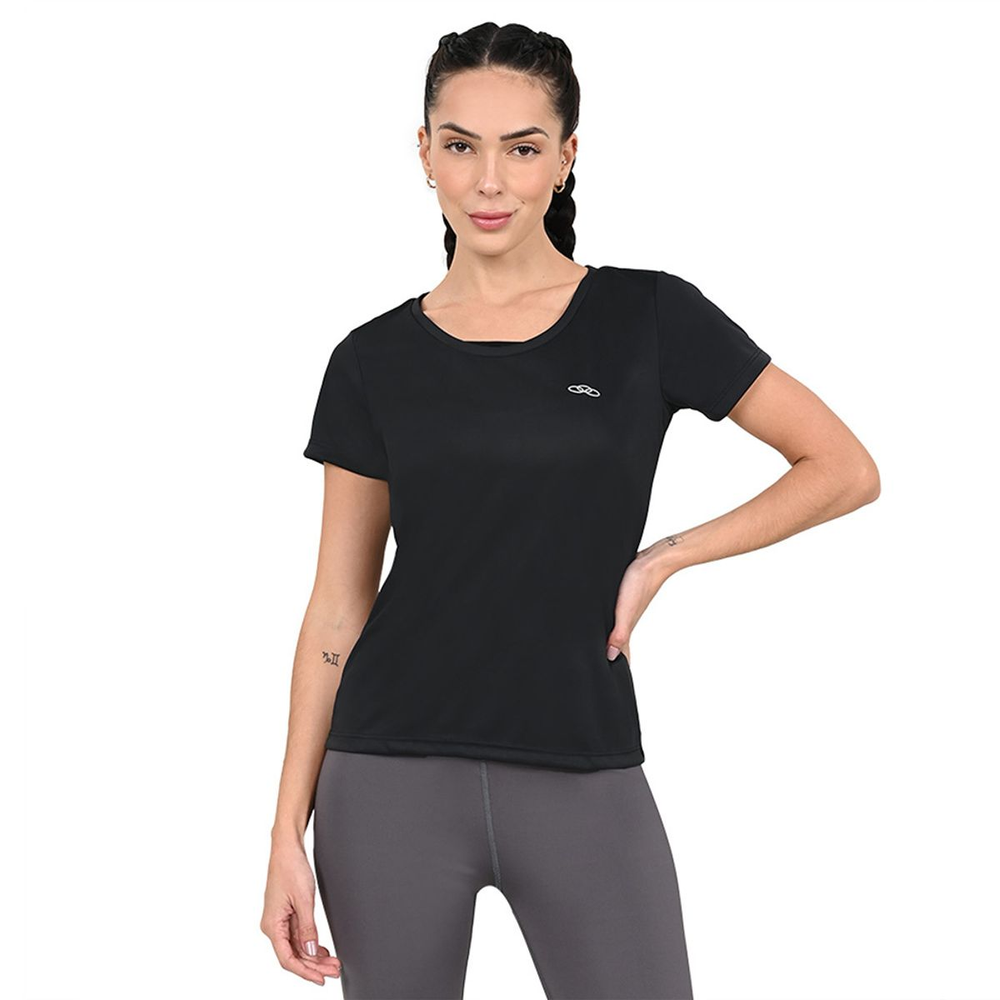 Camiseta Manga Curta Essential Olympikus Feminina G Preto