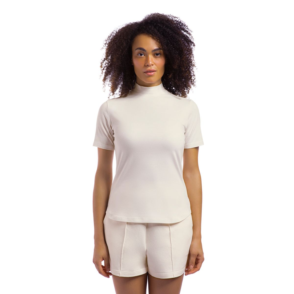 Camiseta Olympikus Comfy Gola Alta Feminina G Bege