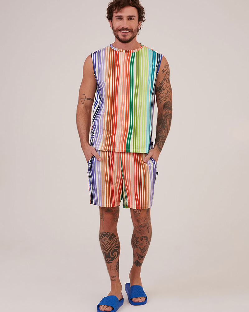 Bermuda Pijama Estampa Prisma