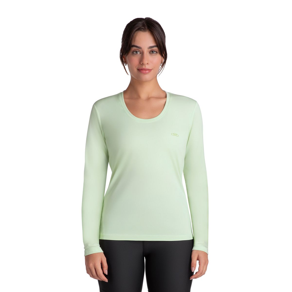 Camiseta Essential Manga Longa Olympikus P Verde Camiseta Essential Manga Longa Olympikus P Verde