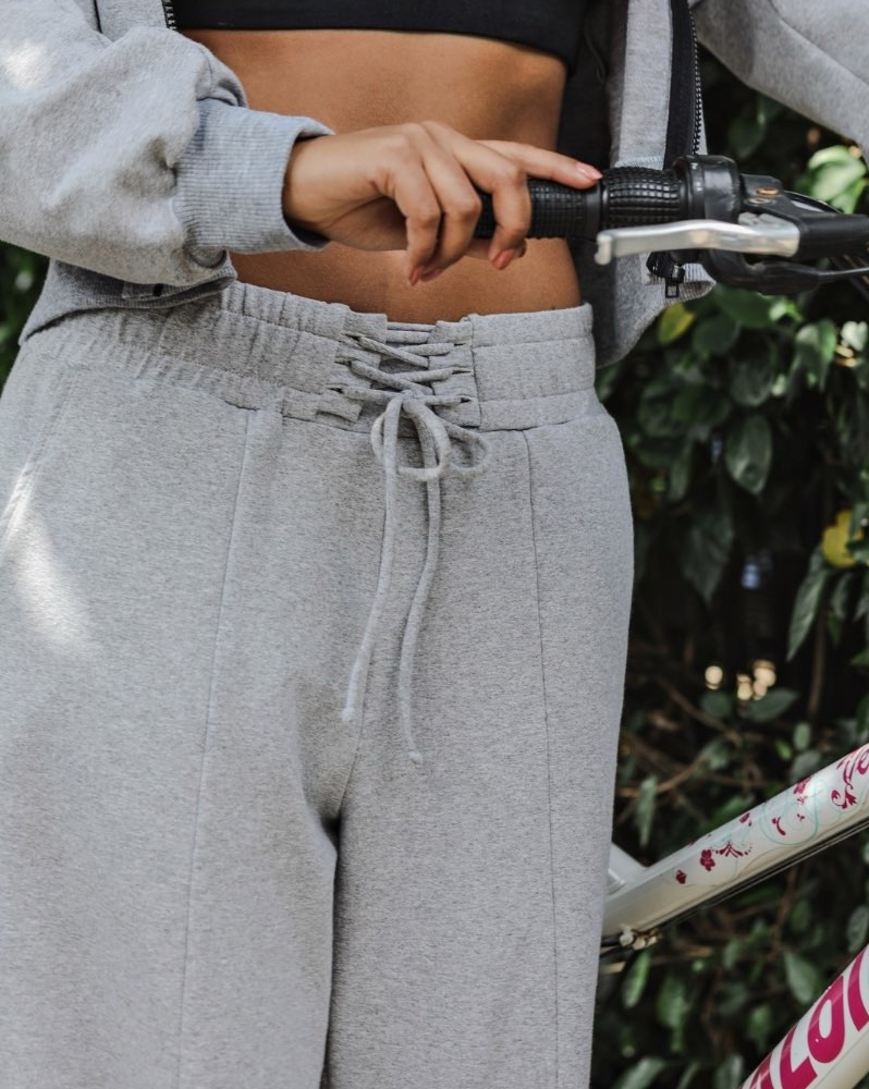 Calça Pantalona Urban Cinza Mescla