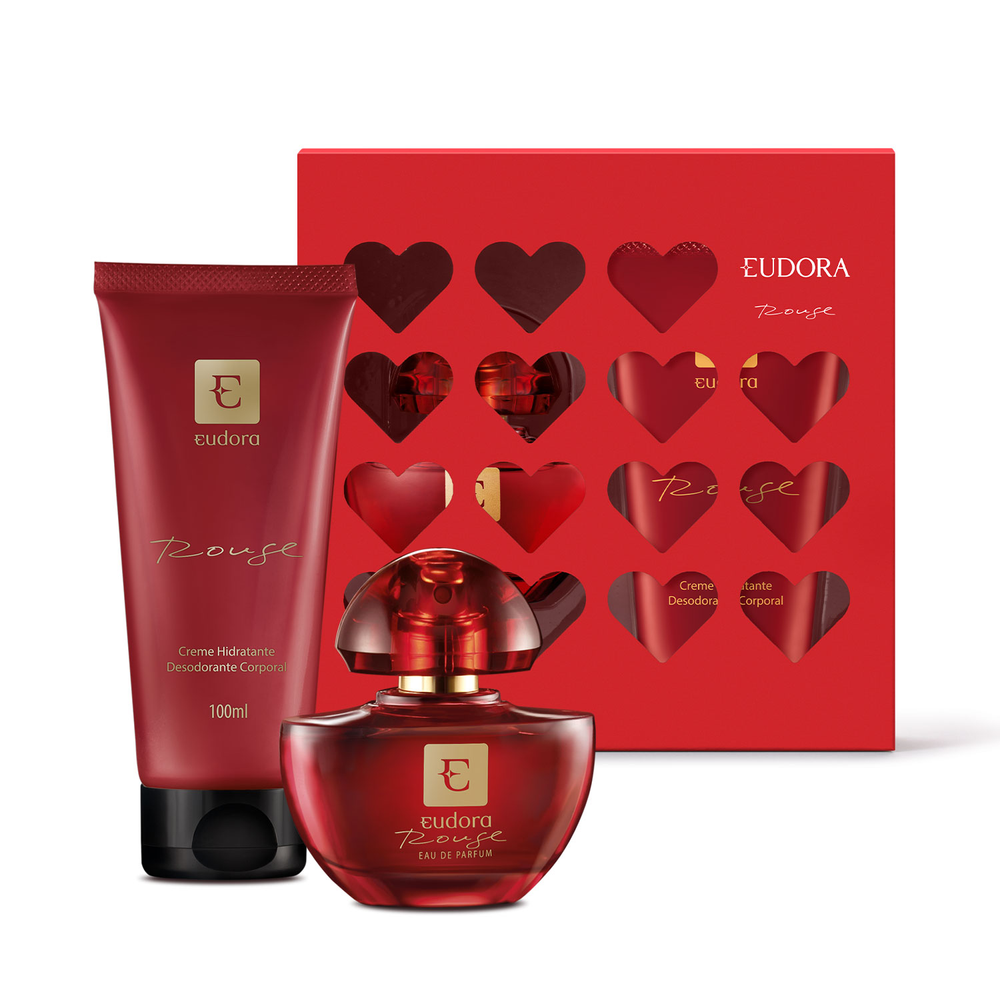Kit Presente Eudora Rouge: Eau de Parfum 35ml + Creme Corporal 100ml Kit Presente Eudora Rouge: Eau de Parfum 35ml + Creme Corporal 100ml