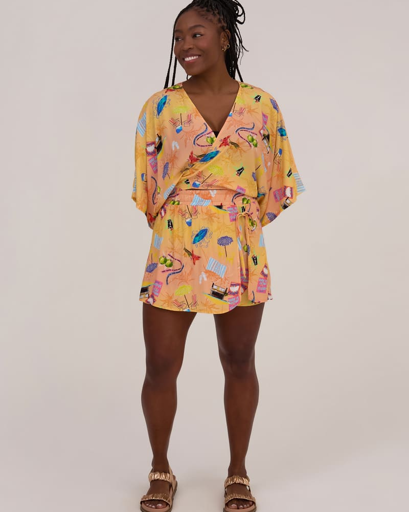 Shorts Saia Estampa País Tropical