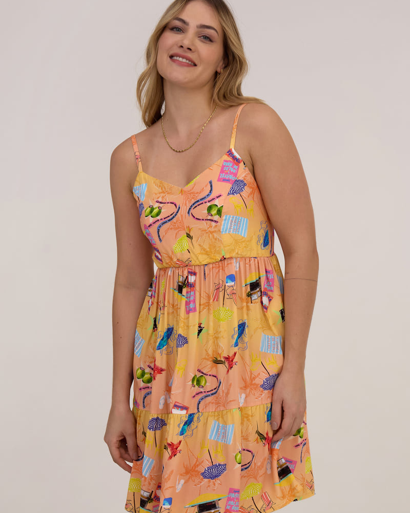 Vestido Alcinhas País Tropical Vestido Alcinhas País Tropical