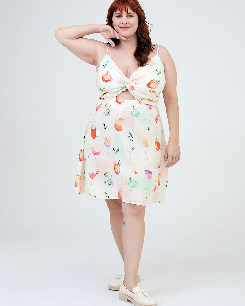 Vestido Curto Estampa Drinks Vestido Curto Estampa Drinks