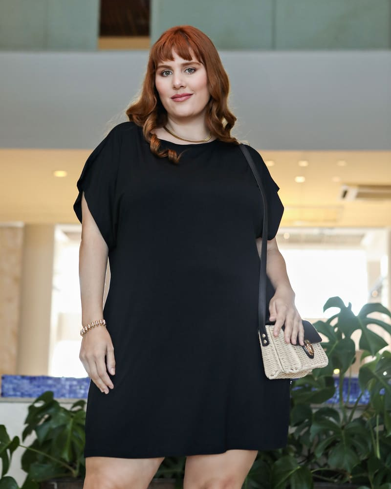 Vestido Reto Básico Confort Preto