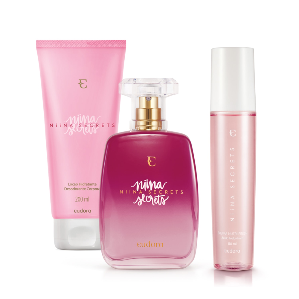 Combo Niina Secrets: Desodorante Colônia + Loção Corporal + Bruma Facial Combo Niina Secrets: Desodorante Colônia + Loção Corporal + Bruma Facial