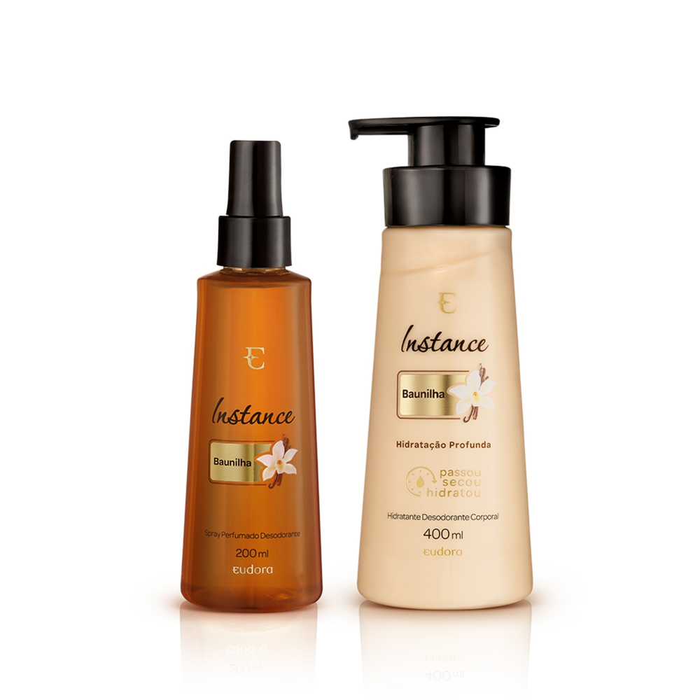 Combo Instance Baunilha Loção Desodorante Hidratante + Spray Corporal Perfumado Combo Instance Baunilha Loção Desodorante Hidratante + Spray Corporal Perfumado
