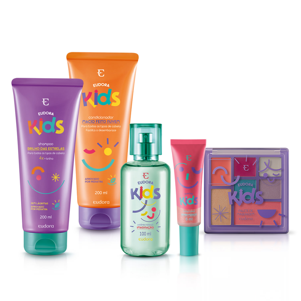 Combo Eudora Kids Imaginação e Poder Colorido (5 itens) Combo Eudora Kids Imaginação e Poder Colorido (5 itens)