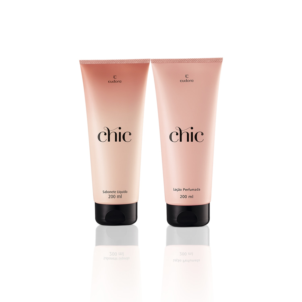 Kit Chic Hidratante Desodorante + Sabonete Líquido Kit Chic Hidratante Desodorante + Sabonete Líquido