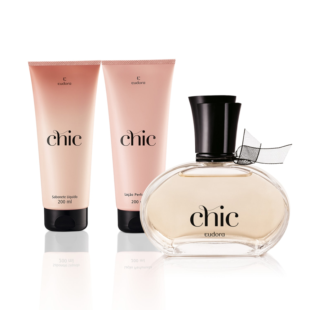 Kit Chic Colônia Desodorante + Hidratante Desodorante + Sabonete Kit Chic Colônia Desodorante + Hidratante Desodorante + Sabonete
