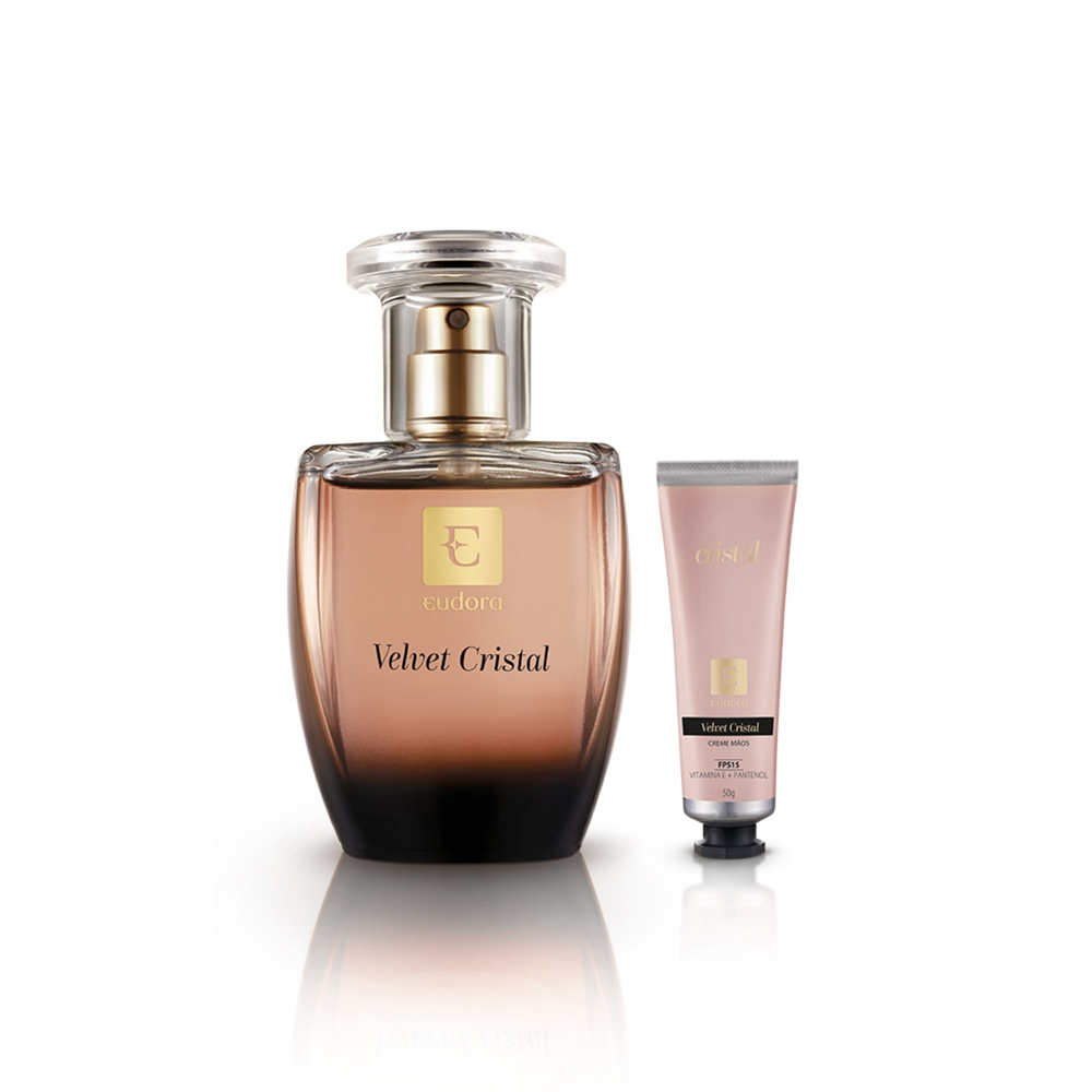 Kit Velvet Cristal Colônia Desodorante + Creme Mãos Kit Velvet Cristal Colônia Desodorante + Creme Mãos
