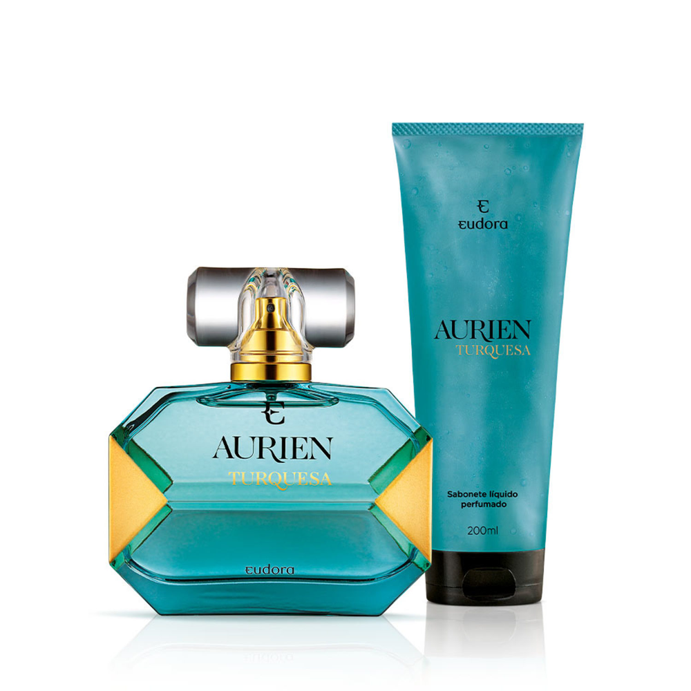 Combo Aurien Turquesa: Desodorante Colônia 100ml + Sabonete Líquido Iluminador 200ml Combo Aurien Turquesa: Desodorante Colônia 100ml + Sabonete Líquido Iluminador 200ml