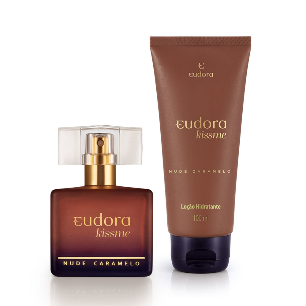 Kit Kiss Me Nude Caramelo Colônia Desodorante + Loção Hidratante Kit Kiss Me Nude Caramelo Colônia Desodorante + Loção Hidratante