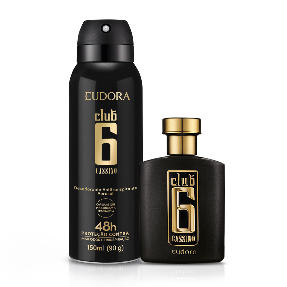 Combo Club 6 Cassino: Desodorante Colônia 95ml+ Desodorante Antitranspirante Aerosol 150ml Combo Club 6 Cassino: Desodorante Colônia 95ml+ Desodorante Antitranspirante Aerosol 150ml