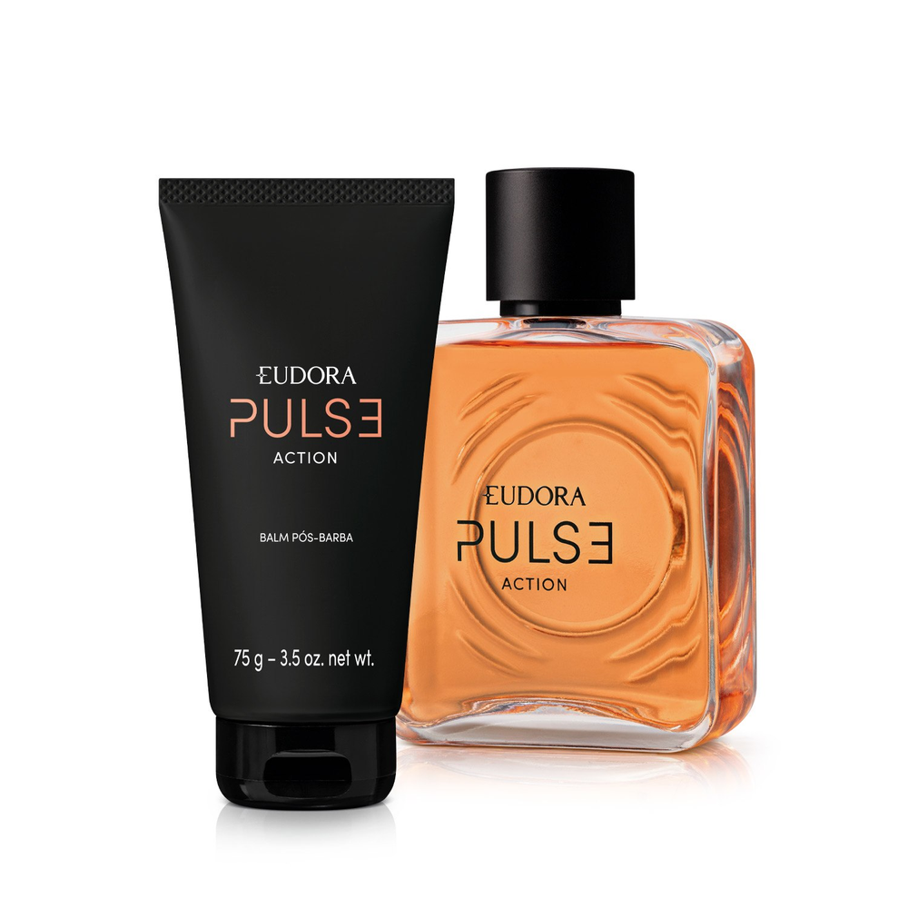 Combo Eudora Pulse Action: Desodorante Colônia 100ml + Balm Pós-Barba 75g Combo Eudora Pulse Action: Desodorante Colônia 100ml + Balm Pós-Barba 75g