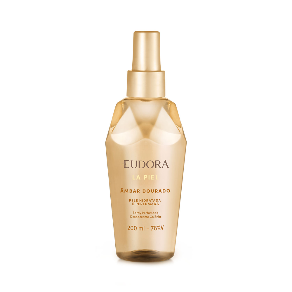 Spray Perfumado Desodorante Colônia La Piel Âmbar Dourado 200ml Spray Perfumado Desodorante Colônia La Piel Âmbar Dourado 200ml