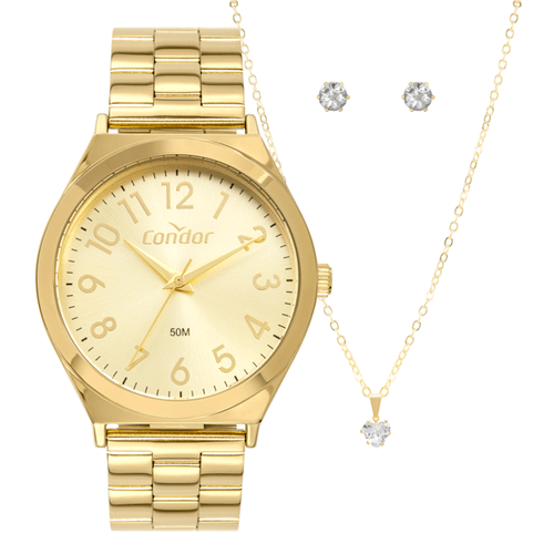 Kit Relógio Condor Feminino Dia A Dia Dourado - CO2036MZH/K4X Kit Condor Feminino Dia A Dia Dourado - CO2036MZH/K4X Kit Relógio Condor Feminino Dia A Dia Dourado - CO2036MZH/K4X Kit Condor Feminino Dia A Dia Dourado - CO2036MZH/K4X