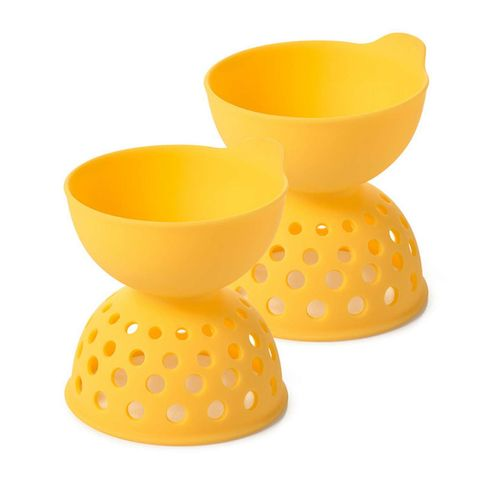 Conjunto de 2 Acessórios para Ovo Poché em Silicone 10cm OXO Amarelo Conjunto de 2 Acessórios para Ovo Poché em Silicone 10cm OXO Amarelo