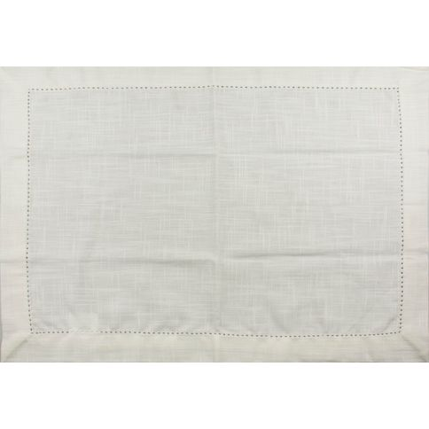 Conjunto com 2 Guardanapos em Tecido 40cm Off White Conjunto com 2 Guardanapos em Tecido 40cm Off White