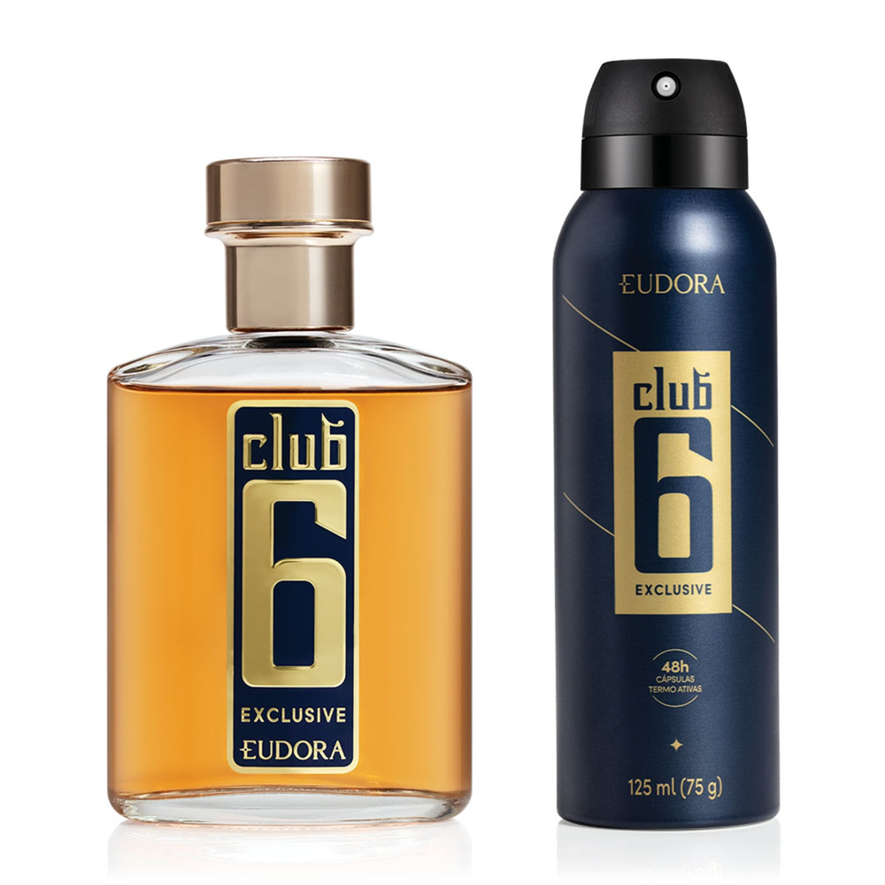 Combo Club 6 Exclusive: Desodorante Colônia 95ml + Desodorante Aerossol 125ml Combo Club 6 Exclusive: Desodorante Colônia 95ml + Desodorante Aerossol 125ml