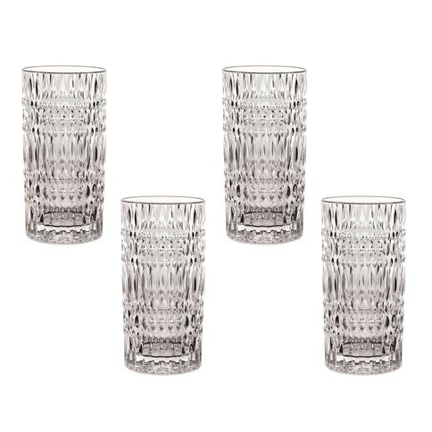 4 Copos Altos Ethno em Vidro Cristal 434ml Nachtmann 4 Copos Altos Ethno em Vidro Cristal 434ml Nachtmann